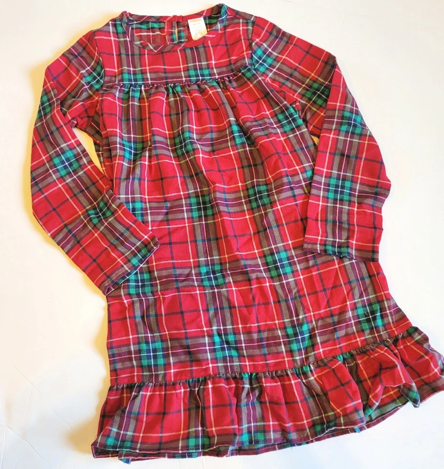 Gymboree Girl 7-8 Red Plaid Holiday Nightgown Pajamas NWT PJs Winter - Image 2 of 3