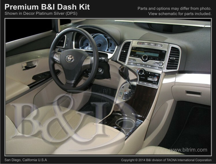 Dash Trim Kit for TOYOTA VENZA 09 10 11 12 13 14 15 16 17 carbon