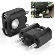 Black HandleBar Fat Bar Mount Clamps Risers A...