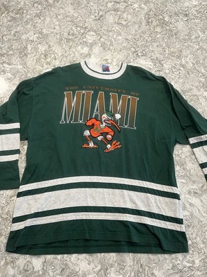 Vintage Miami Hurricanes 90s Banned Logo Smoking Sebastian Size XL Embroidered