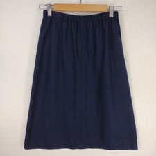 VTG Wool Skirt Women s 8 A-line Stretch Waist Navy Blue Retro Classic Warm Retro