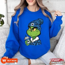 Grinch NFL Carolina Panthers Team Football Sweatshirt - Full Color, Full Size