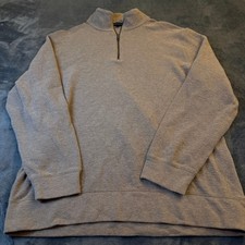 Banana Republic Tan Waffle Knit 1/4 Zip Pullover Sweater Mens Extra Large XL