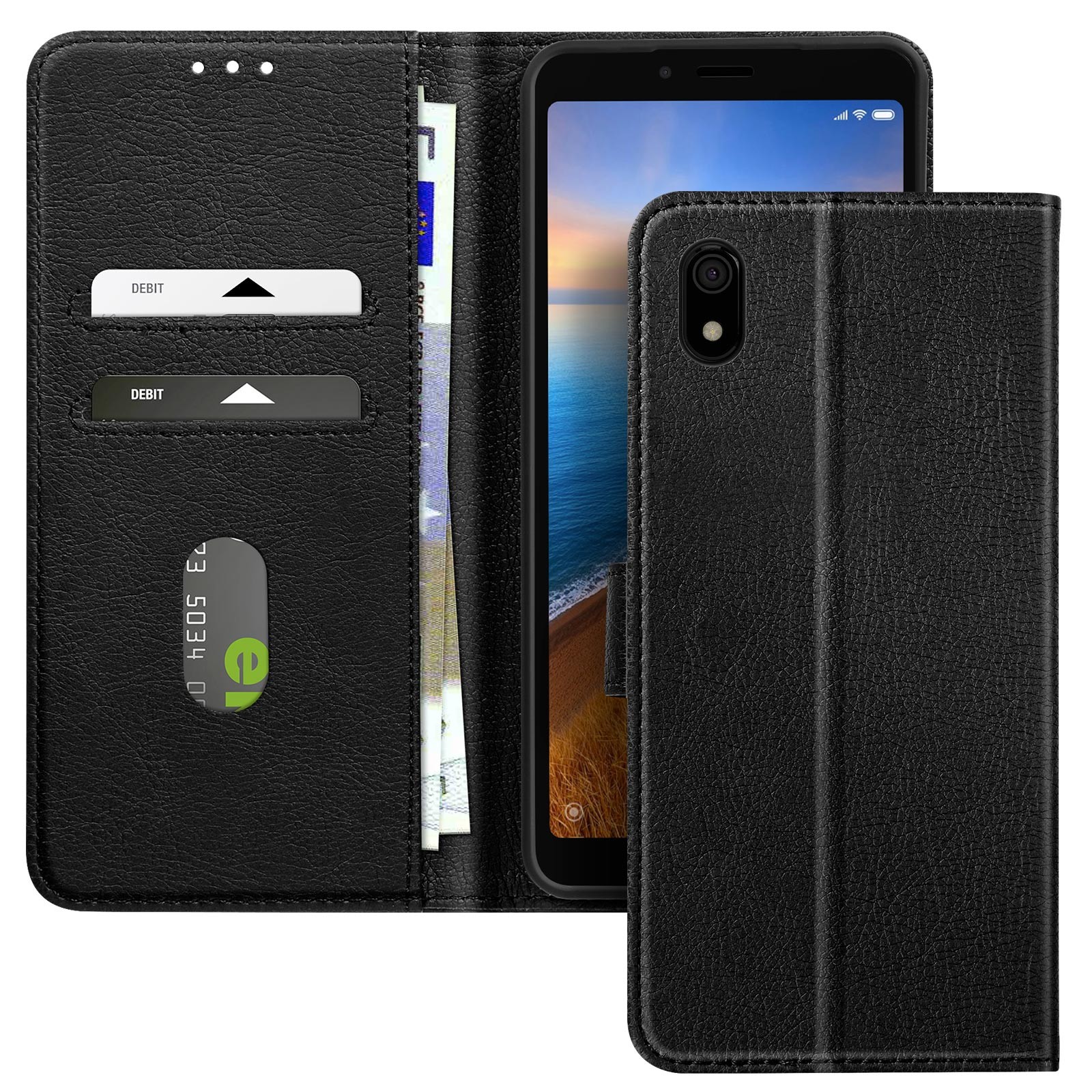 Étui Xiaomi Redmi 7A Avizar antichoc avec support vidéo horizontal et rangement carte