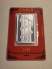 Silver PAMP Suisse 31.10 grams .999 Snake Lunar Calendar Series Swiss made RARE