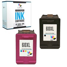 2 Pack for HP 60XL Ink Cartridges Replacement 60 XL Deskjet Photosmart