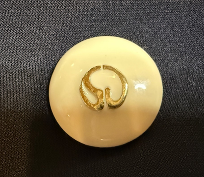 #ad ST JOHN Replacement Shank Button Gold amp; Cream Logo Dime Size $13.46