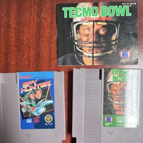 Tecmo & Sunsoft Tecmo Bowl & Spy Hunter Nintendo NES Manual Included
