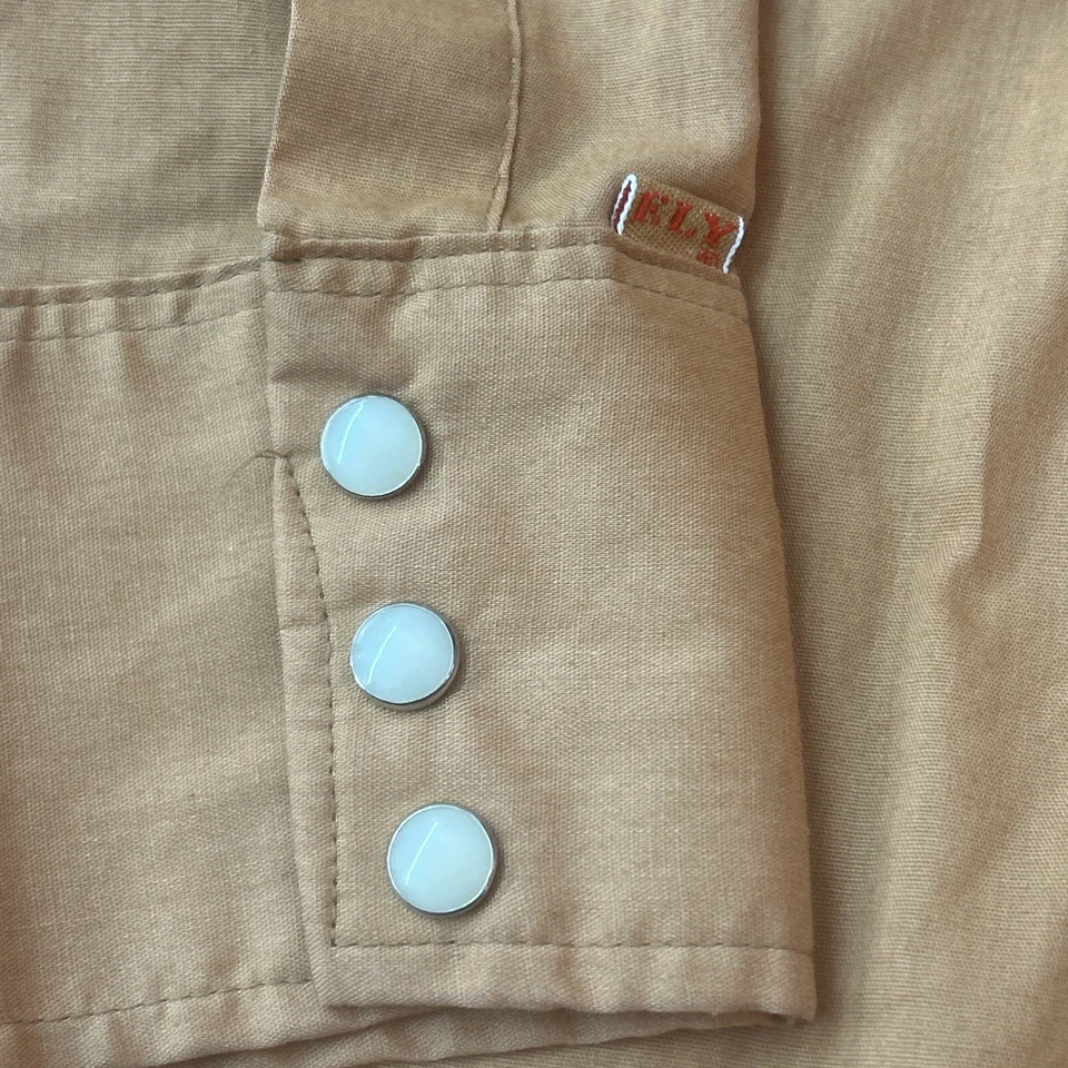 Camisa Occidental De Colección Ely Plains Rider Bordada Perla A Presión 15.5-33 Floral Años 70 Foto 3 de 4