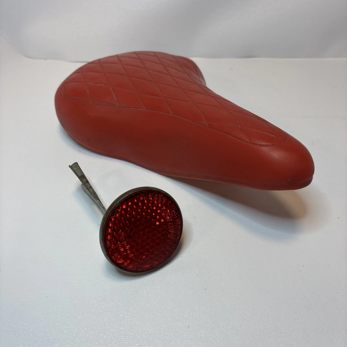 BMX Bike-Old School Red Saddles, Seat Vintage Bike Parts for sale