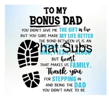 20oz Sublimation Tumbler Wrap Bonus Dad Ready To Press Heat Transfer