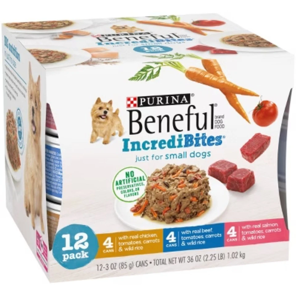 Purina Beneful IncrediBites Wet Dog Food, Chicken Beef Salmon 3oz 12ct - Image 2 of 4