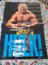 Vtg 1987 Hulk Hogan WWE/WWF Poster Titan Sports By Steve Taylor 35x23