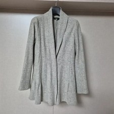 Women  s Wool Cardigan with Shawl Collar - Melange Gray, Light  Cozy