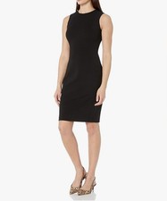 Calvin Klein Women's Sleeveless Scuba Sheath Dress with Princess Seam (Size 4)