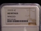 1910-S Lincoln Cent NGC AU DETAILS - WHIZZED