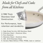 Made In CeramiClad Non-Stick Stainless 3-Piece 8” 10” 12” SS Frying Pan Set NIP — photo 2