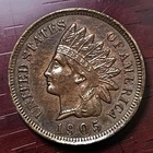 1905 Indian Head Penny RB Full LIBERTY 4 Diamonds AU High Grade U.S. Cent Coin