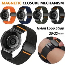 Magnetic Nylon Strap Band For Amazfit GTR 4 3 Pro 47mm GTS 4 3 2 Mini 2e Bip 6 5