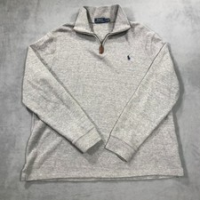 Polo Ralph Lauren Quarter Zip Pullover Sweatshirt Mens Size Large Preppy Pony