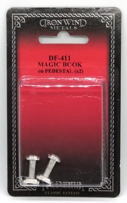 Ral Partha DM-411 Magic Book on Pedestal [x2] (Props) Wizard Room Bookstand