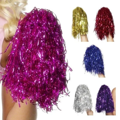 NET TOYS Cheerleader Pom Poms Cheerleading Pompom Kostüm Zubehör Pompoms Puschel Karneval