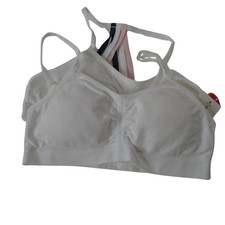 Maidenform Bra Girls Small Bralette 2 Pack White Regular and Racerback