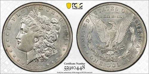 1883-S $1 Silver Morgan Dollar PCGS AU53 #0448