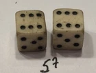 vintage Pair Bone (Bovine) Dice 5/16”