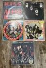 KISS LP LOT OF 5; KISS, HotterthanHell, R&ROver, AliveII, SmashesThrashes&Hits
