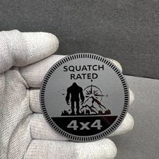 Custom Sasquatch Rated Car Fender Emblem, 2 Badges, fits JEEP GLADIATOR 4x4 SUV