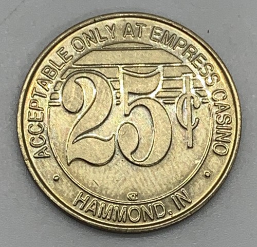 Empress Casino $0.25 Slot Token - Hammond Indiana - Riverboat - Imagen 2 de 4