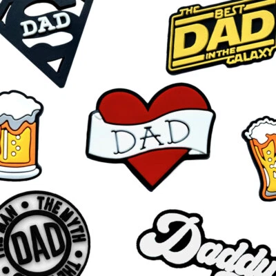 Dad Daddy Fathers Day🍺⚽⛳ Beer Football Shoe Charms for Crocs CLOGITZ UK 🇬🇧