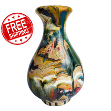 Handmade Small Terra Cotta Clay Flower Pots Hand Painted Made Vase Floral Pots