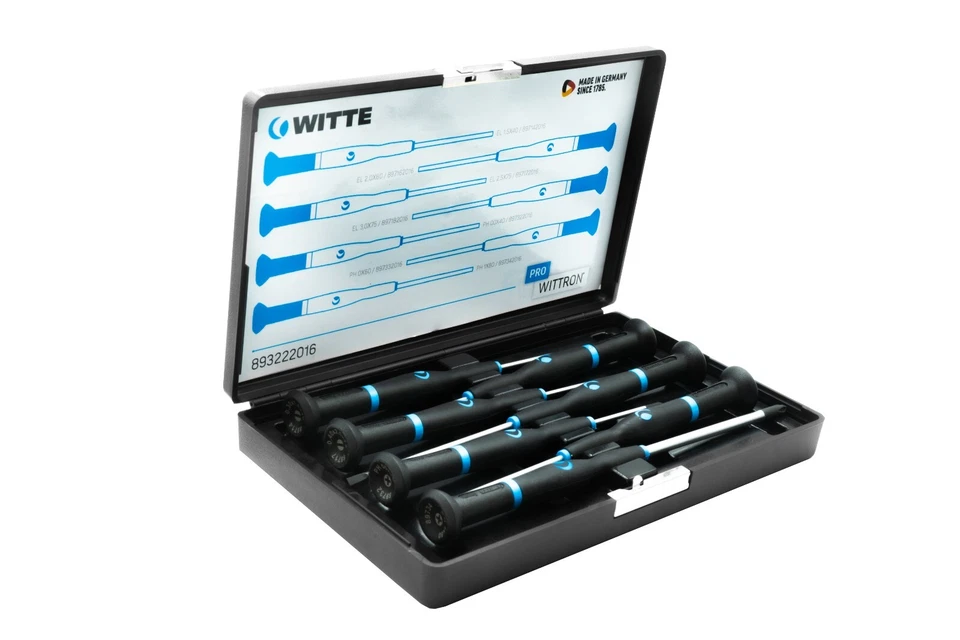 WITTE PRO WITTRON Precision Screwdriver Set, 7 Pieces.