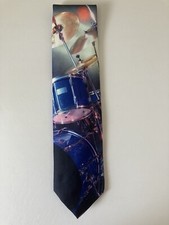 Ralph Marlin Men's Necktie Tie Polyester Drums Set Made in USA 57"