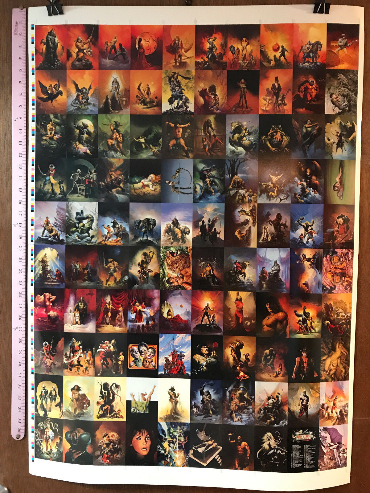 KEN KELLY SERIES 2 (1994) FULL UNCUT PRESS SHEET 100 CARDS (28" X 40") w/ PROMOS