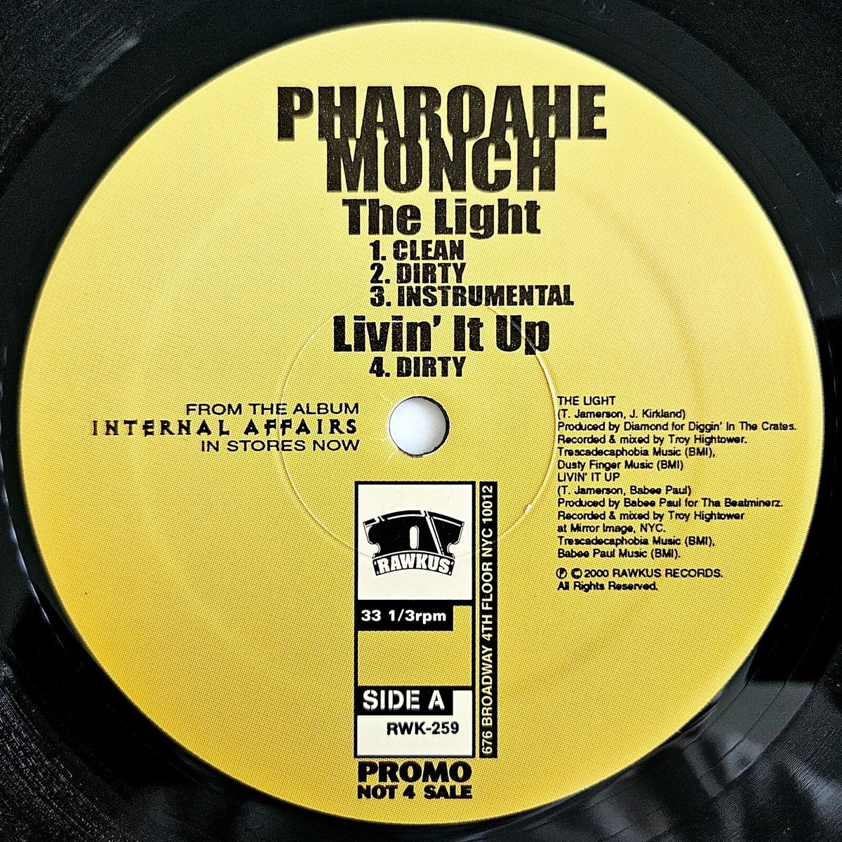 2000 - PHAROAHE MONCH - THE LIGHT / RIGHT HERE REMIX - RAWKUS 