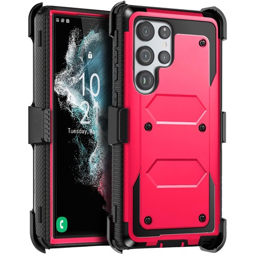 For Samsung Galaxy S22/S22+/Ultra Case Dual Layer Rugged Hybrid Cover Belt Clip - Picture 31 of 54