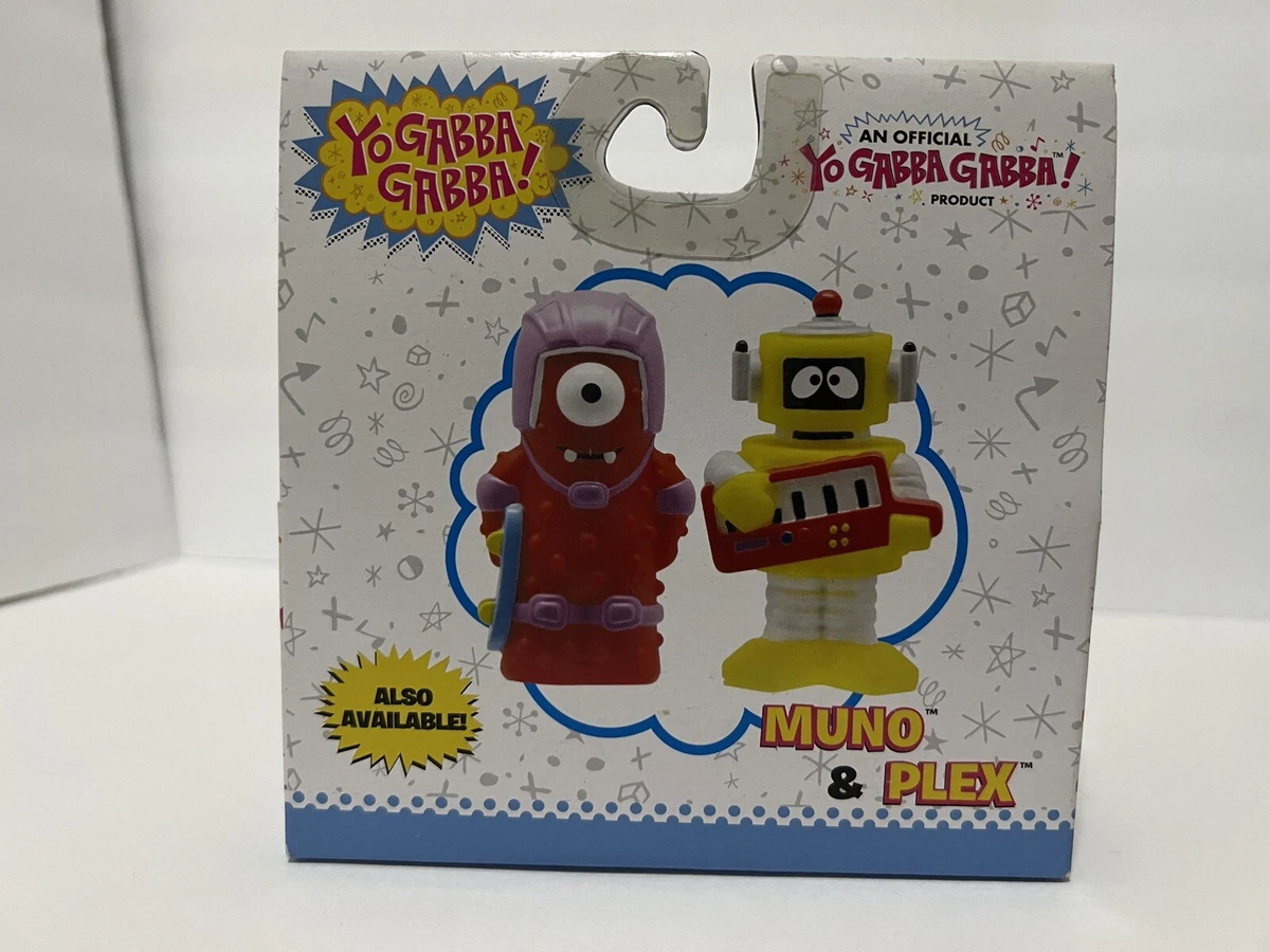 YO GABBA GABBA - 2- Collectible Figures: Brobee and Foofa 3”. Pirate.  Baker. New