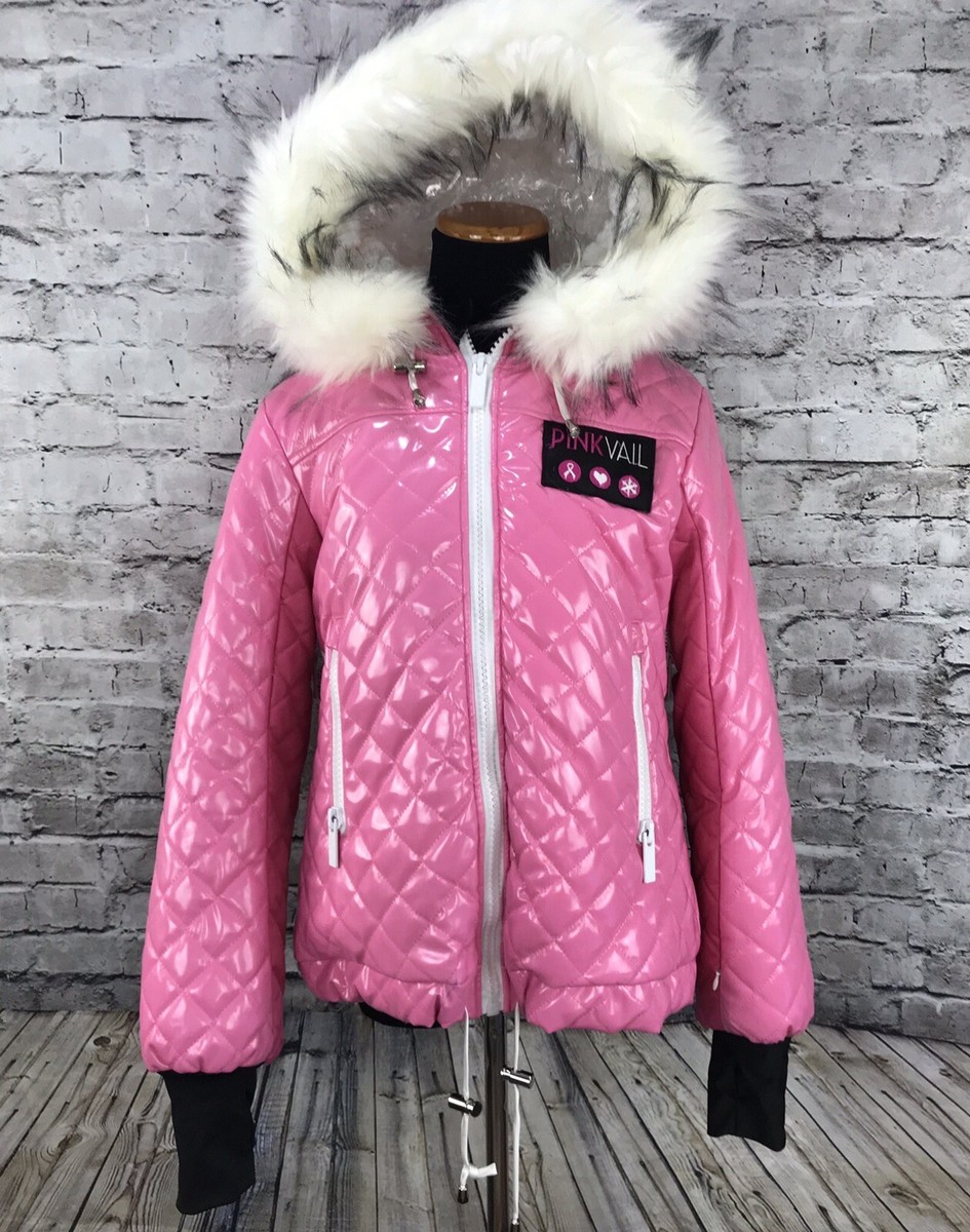 SNOW SUGAR Jacket Womens Medium M SKI PINK VAIL SPIRIT OF SURVIVAL Breast  Cancer