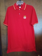 Vintage Caesars Emperors Club Polo Shirt Mens Size L RED USA made, NEW, no tags