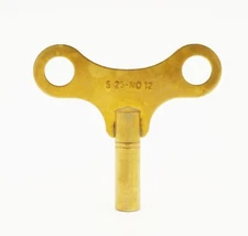 Clock Winding Key Brass NEW 5.25 mm Size Number 12 Fits Antique Vintage Clocks
