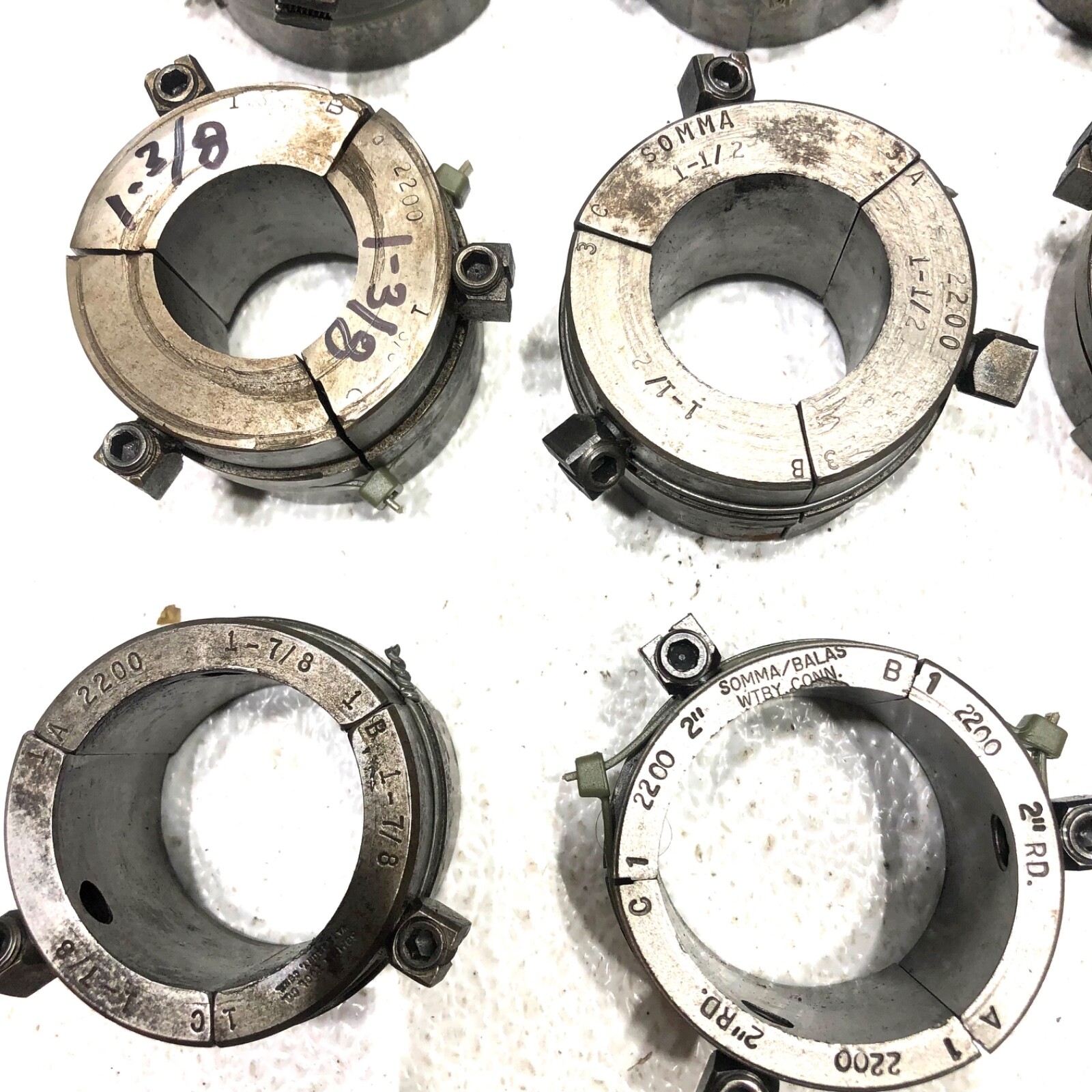 Ballas 2200 Round Smooth Collet Pads -- 2-1/4 W&S Warner Swasey -- Various Sizes