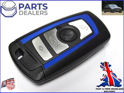 FÜR BMW 1 2 3 4 5 6 7 X3 F SERIE 4 TASTEN FERNBEDIENUNG SCHLÜSSEL 433mhz CAS4+ FEM BLAU NEU