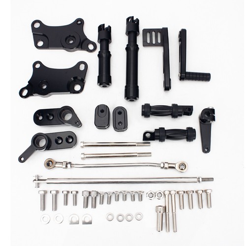 Black 12" Forward Controls for Harley Sportster 883 1200 Custom XLH XL