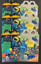 1993 'BATMAN THE ANIMATED SERIES' HAPPY MEAL BOX LOT OF 3 UNUSED BOX 2 NM 