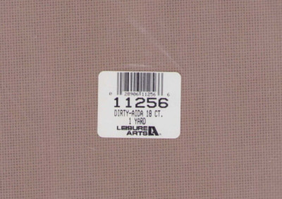 Cross stitch 18 ct  fabric 36x54'' Dirty Aida oop Leisure Arts Sealed