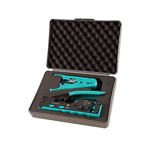 RJ45 Pass Through Crimp Tool Kit Ethernet Crimper Cat5e Cat6 Cat6A Cat779