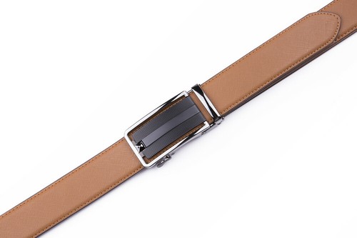 Mens Belts Leather Dress Belts Ratchet Belt Automatic Buckle Size Customized - Picture 10 of 11